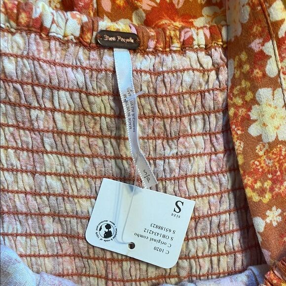 Free People Show Me Love Romper in Orange S - Picture 8 of 10
